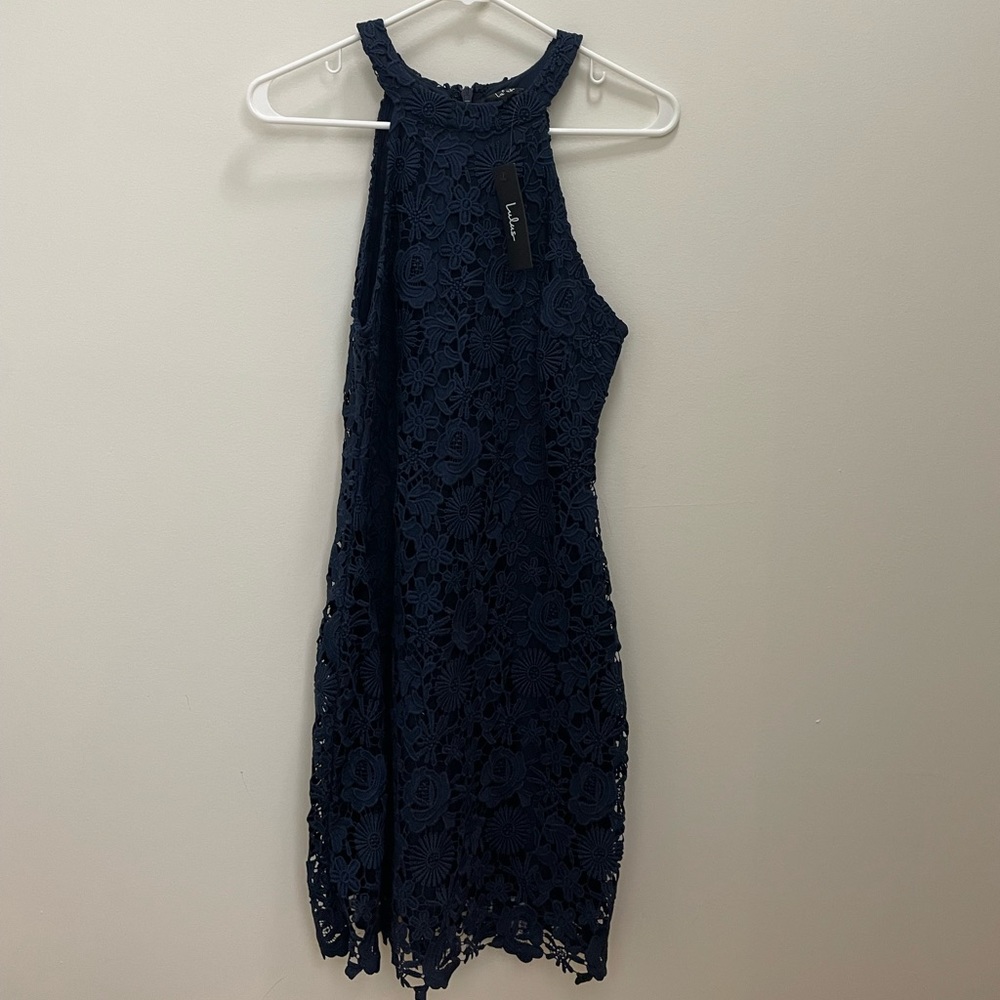 Lulus Lace Navy Dress Size M